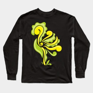 Cute Plants and Pets Illustrarion Long Sleeve T-Shirt